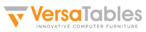 VersaTables logo with the tagline Innovative computer furniture